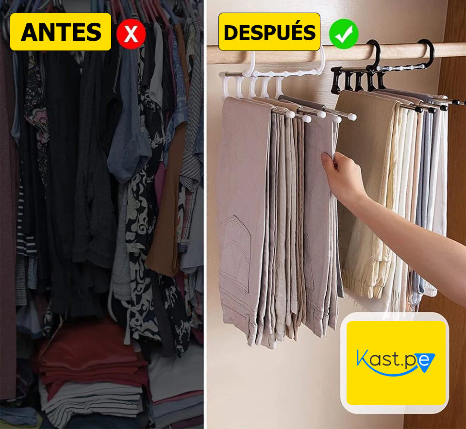 Colgadores de Pantalones para armario ordenado - Pants Hanger™ Máxima organización