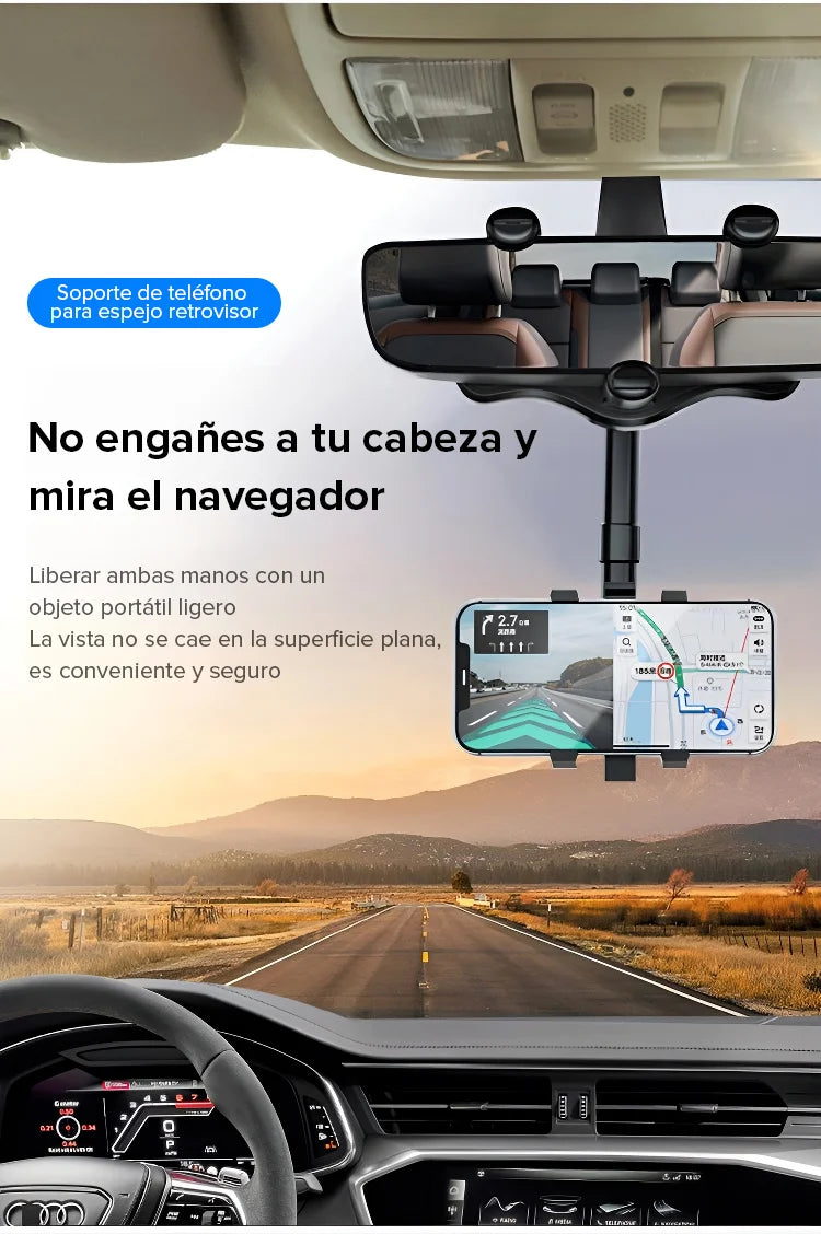 SOPORTE DE CELULAR PARA RETROVISOR DE AUTO 360 GRADOS