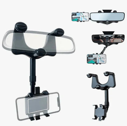 SOPORTE DE CELULAR PARA RETROVISOR DE AUTO 360 GRADOS