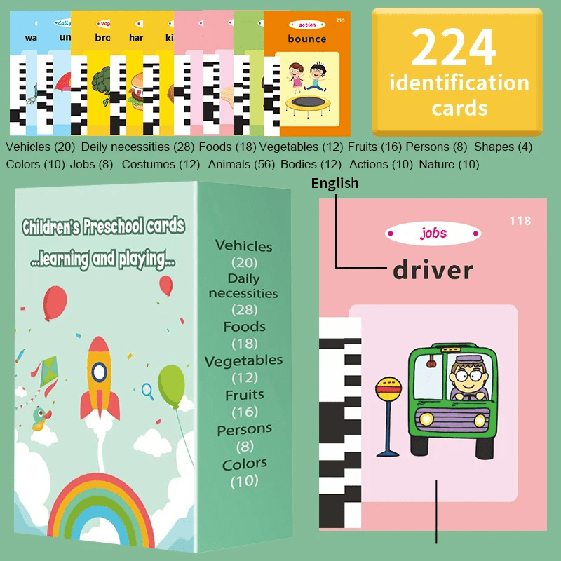 Tarjetas Didácticas para Niños español e inglés
