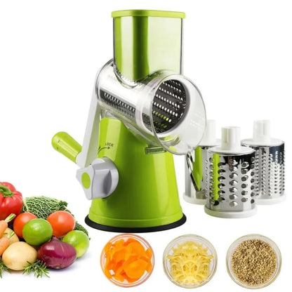 Cortador de verduras y frutas giratorio 3 en 1