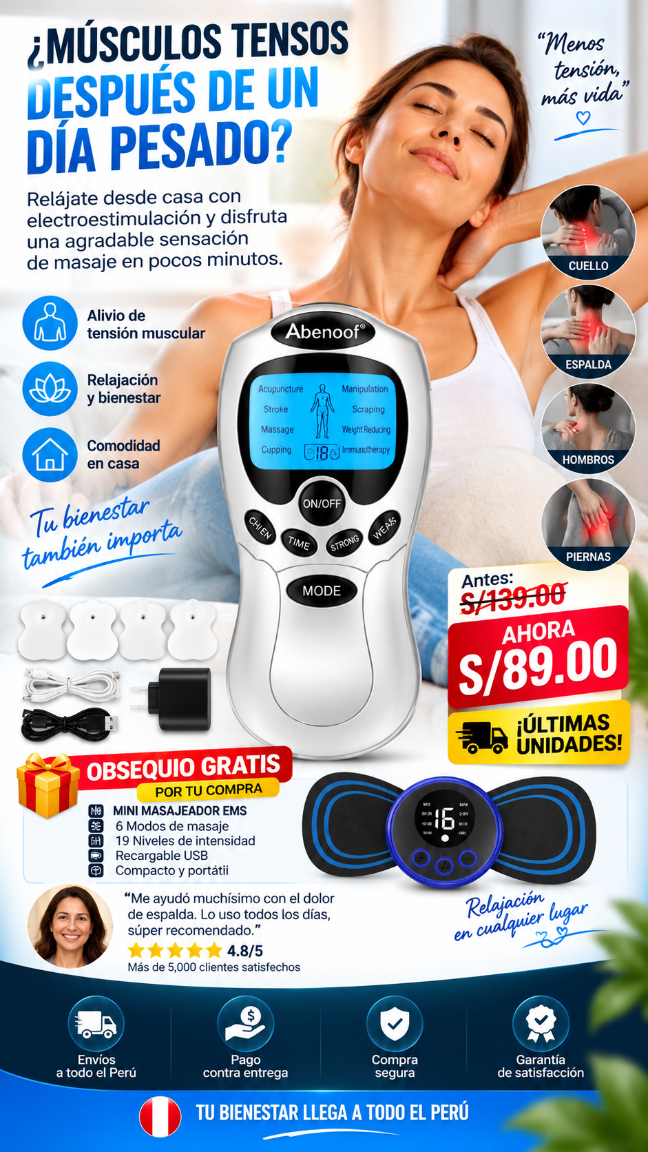 masajeador Tens Relax Pro
