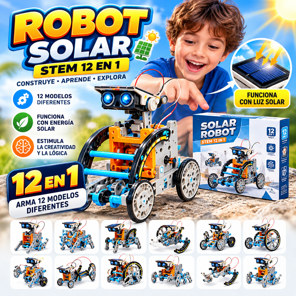 Robot Solar STEM 12 en 1