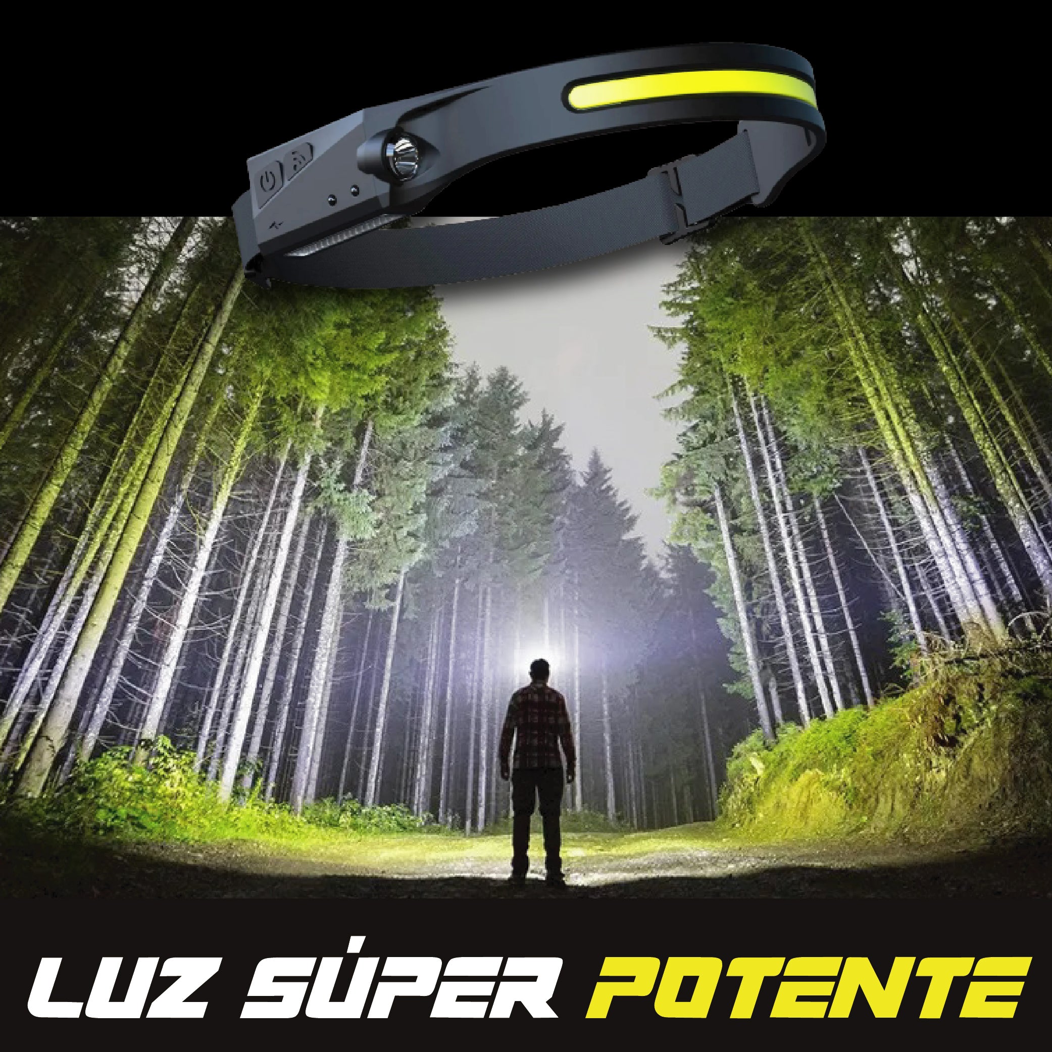 LAMPARA FRONTAL CON SENSOR LED